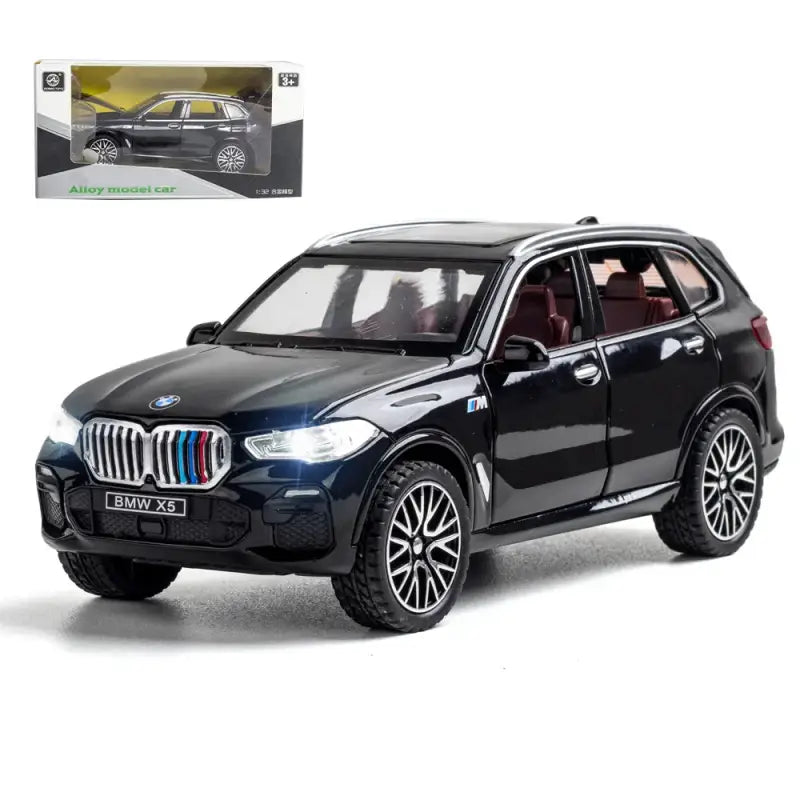BMW X5 1:32 – Metalowy Model SUV z Efektami Dźwiękowymi i Świetlnymi - Czarny bez pudełka
