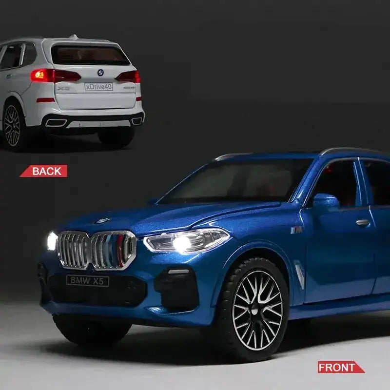 BMW X5 1:32 – Metalowy Model SUV z Efektami Dźwiękowymi i Świetlnymi - Czarny bez pudełka