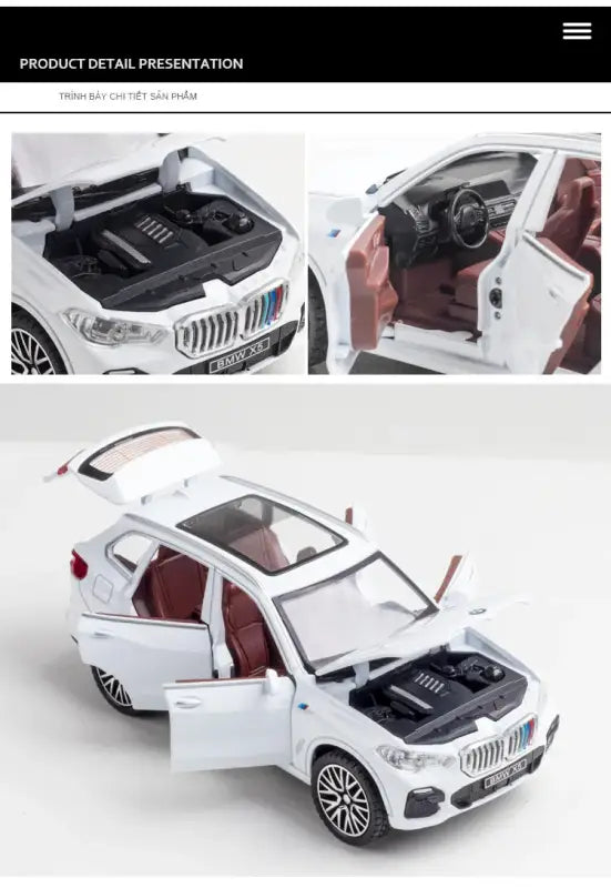BMW X5 1:32 – Metalowy Model SUV z Efektami Dźwiękowymi i Świetlnymi - Czarny bez pudełka