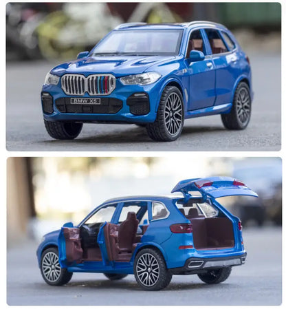BMW X5 1:32 – Metalowy Model SUV z Efektami Dźwiękowymi i Świetlnymi - Czarny bez pudełka
