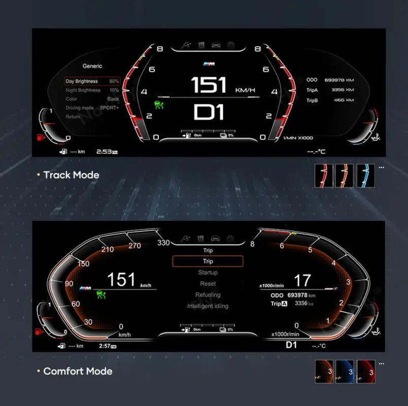 12,3-calowy LCD dla BMW X5 E70 E71 2006-2013 z Kokpitem