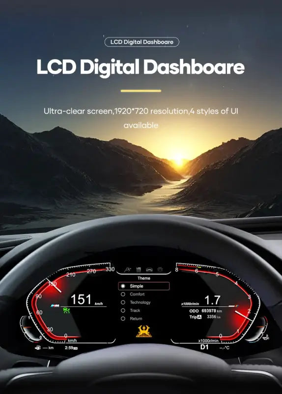 12,3-calowy LCD dla BMW X5 E70 E71 2006-2013 z Kokpitem