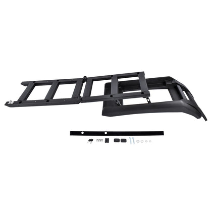 Czarna metalowa składana boczna drabina dachowa do land rover defender 90 110 l663 2020 2024