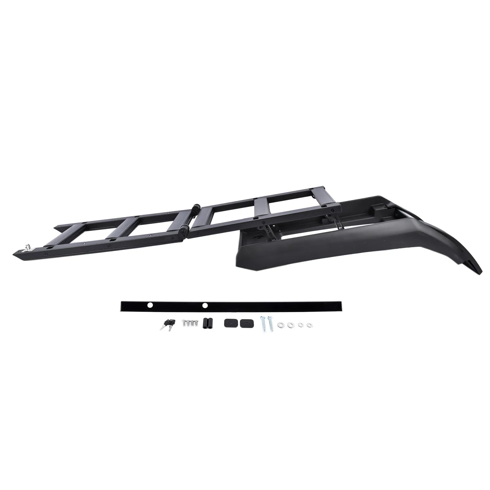 Czarna metalowa boczna drabina dachowa z rurkową konstrukcją do land rover defender 90 110 l663 2020 2024