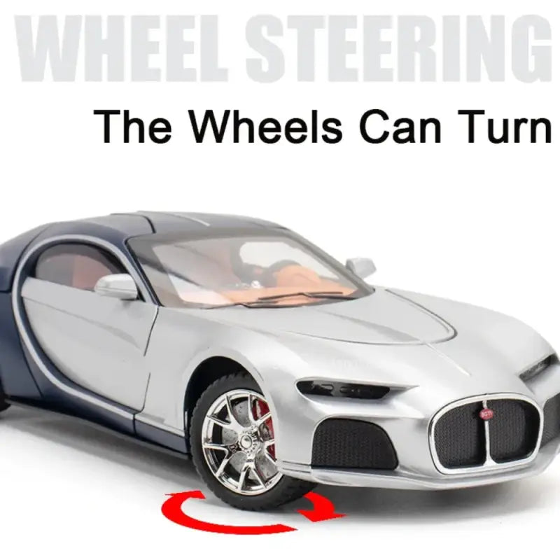 Bugatti Atlantic 1:24 – Metalowy Model Zabawki z Dźwiękiem i Światłem