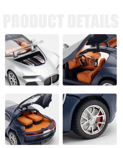 Bugatti Atlantic 1:24 – Metalowy Model Zabawki z Dźwiękiem i Światłem