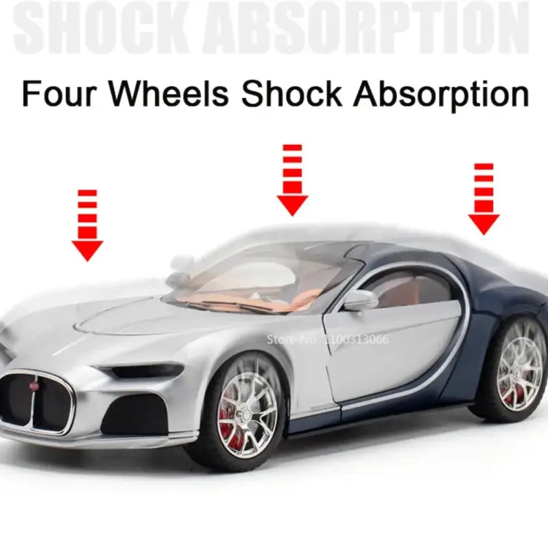 Bugatti Atlantic 1:24 – Metalowy Model Zabawki z Dźwiękiem i Światłem