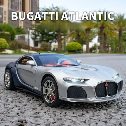 Bugatti Atlantic 1:24 – Metalowy Model Zabawki z Dźwiękiem i Światłem