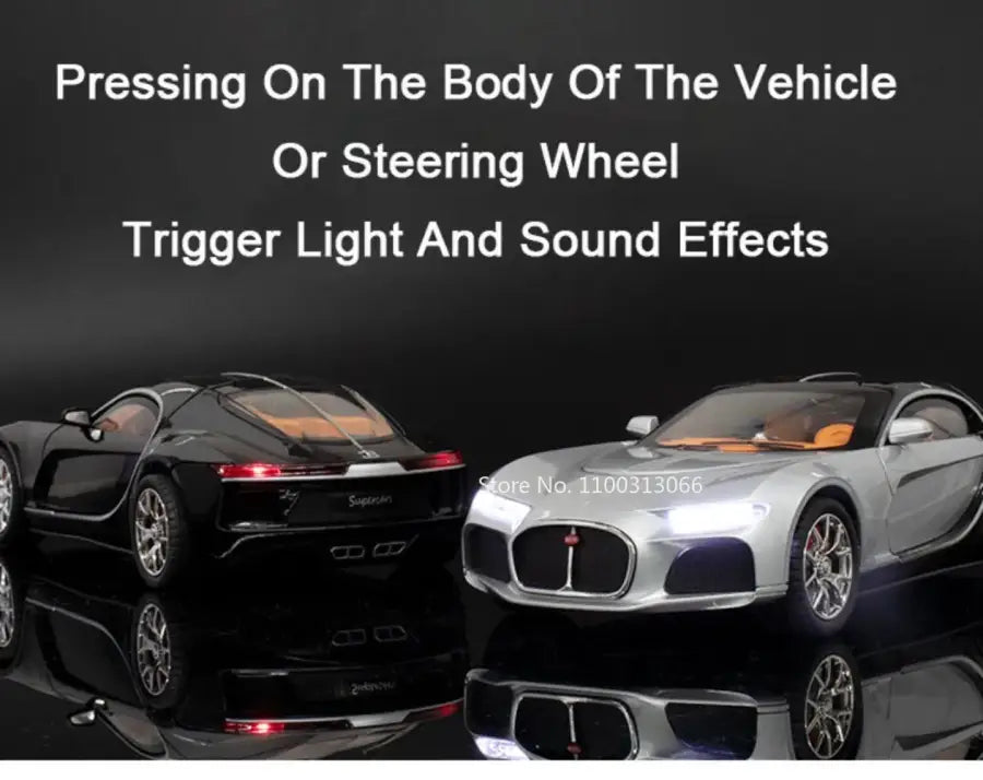 Bugatti Atlantic 1:24 – Metalowy Model Zabawki z Dźwiękiem i Światłem