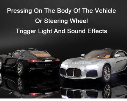 Bugatti Atlantic 1:24 – Metalowy Model Zabawki z Dźwiękiem i Światłem