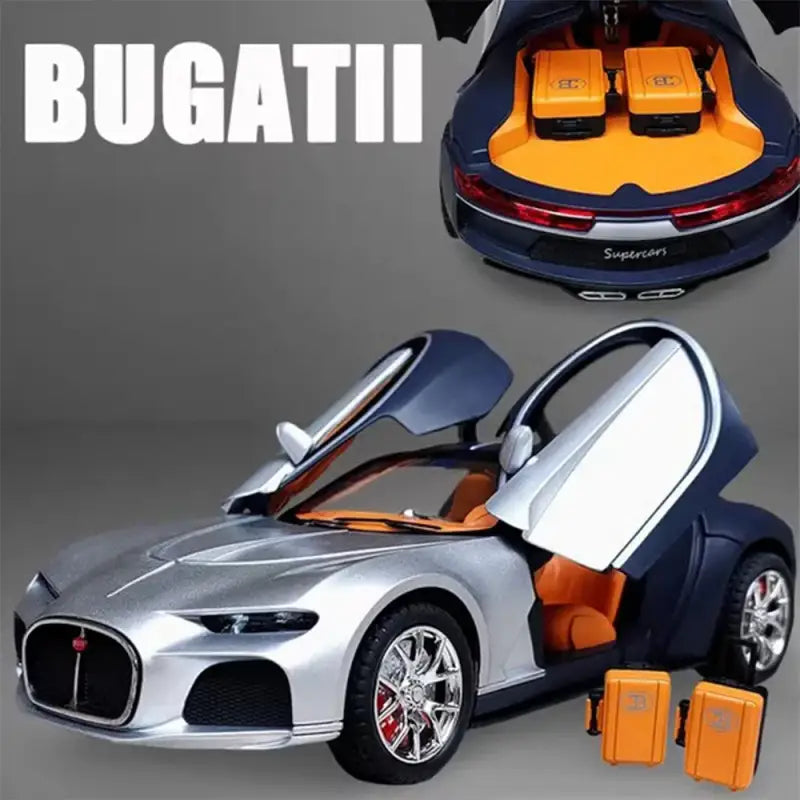 Bugatti Atlantic 1:24 – Metalowy Model Zabawki z Dźwiękiem i Światłem