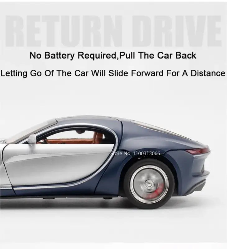 Bugatti Atlantic 1:24 – Metalowy Model Zabawki z Dźwiękiem i Światłem