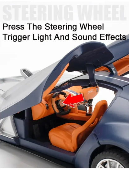 Bugatti Atlantic 1:24 – Metalowy Model Zabawki z Dźwiękiem i Światłem