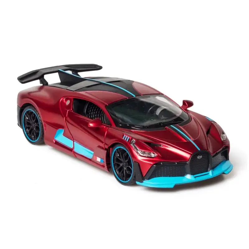 Bugatti Divo 1/32 Metalowy Model z Efektami Świetlnymi - Czerwony