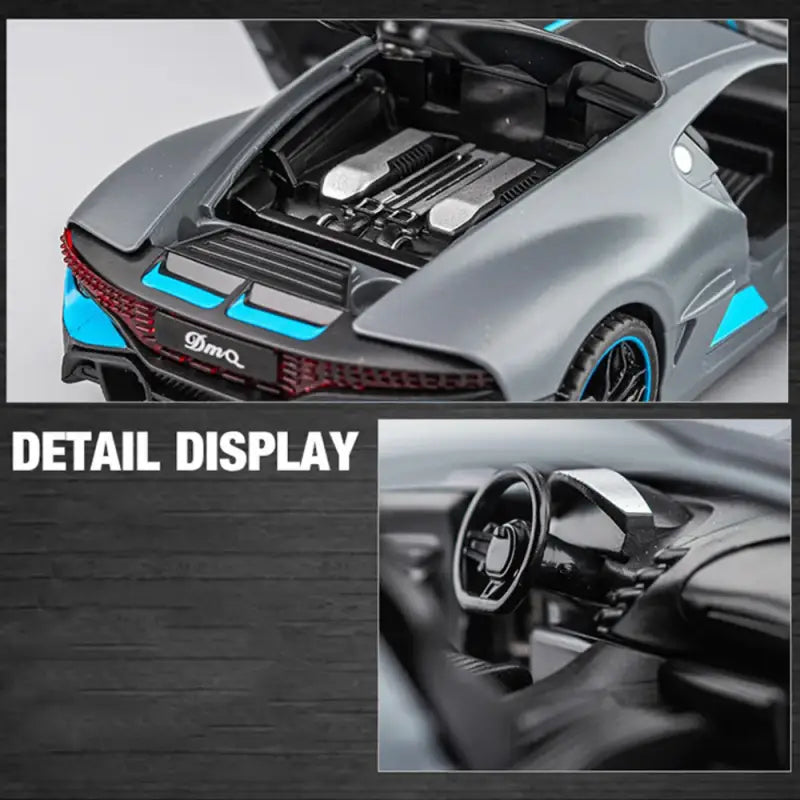 Bugatti Divo 1/32 – Metalowy Model Samochodu z Efektami Świetlnymi Zabawka Kolekcjonerska dla Chłopców