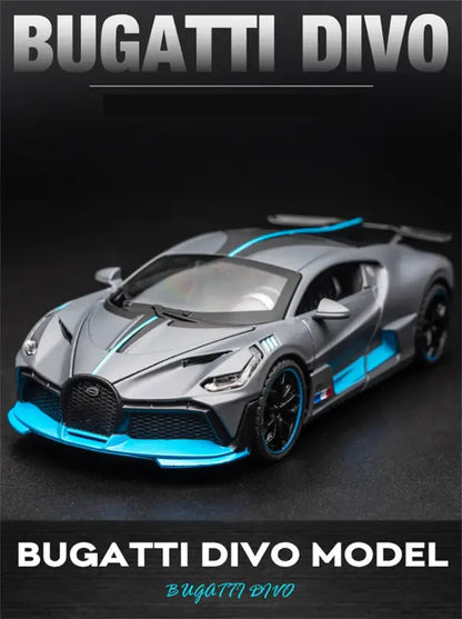 Bugatti Divo 1/32 – Metalowy Model Samochodu z Efektami Świetlnymi Zabawka Kolekcjonerska dla Chłopców