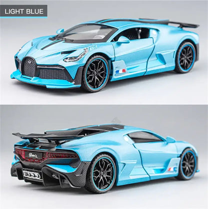 Bugatti Divo 1/32 – Metalowy Model Samochodu z Efektami Świetlnymi Zabawka Kolekcjonerska dla Chłopców