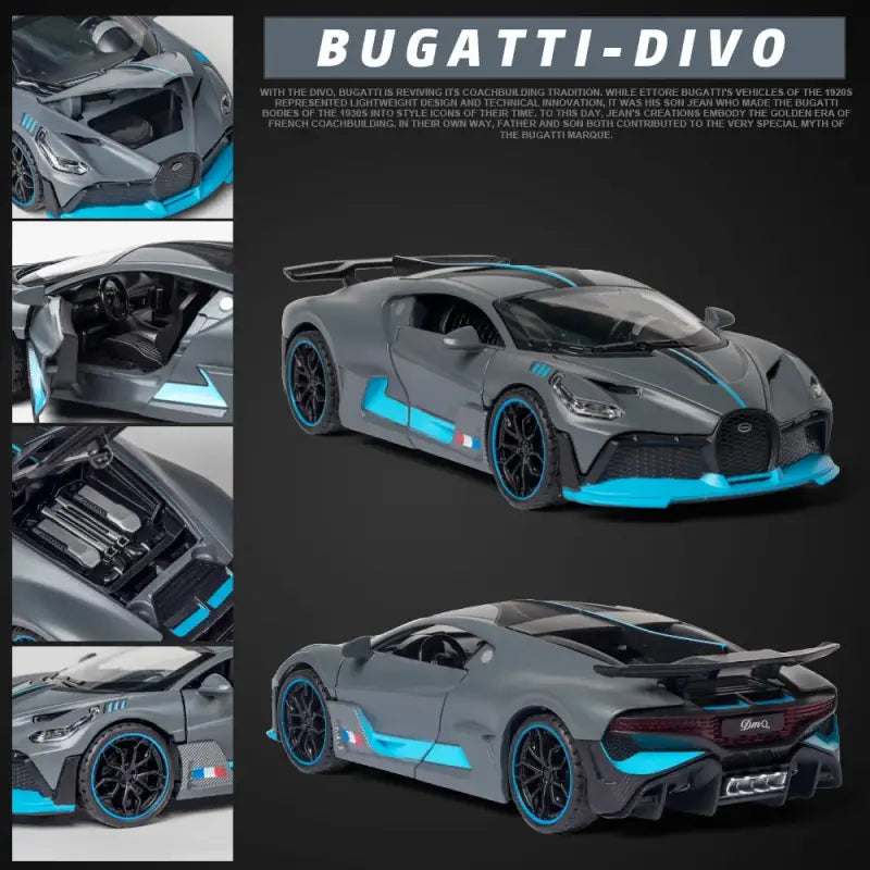 Bugatti Divo 1/32 Metalowy Model z Efektami Świetlnymi