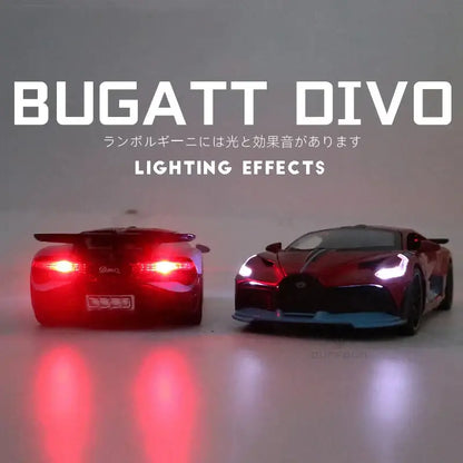 Bugatti Divo 1/32 – Metalowy Model Samochodu z Efektami Świetlnymi Zabawka Kolekcjonerska dla Chłopców