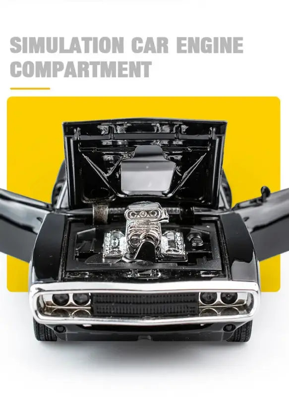 Charger 1970 1/32 – Metalowy Model Samochodu Die-Cast - Czarny z pudełkiem