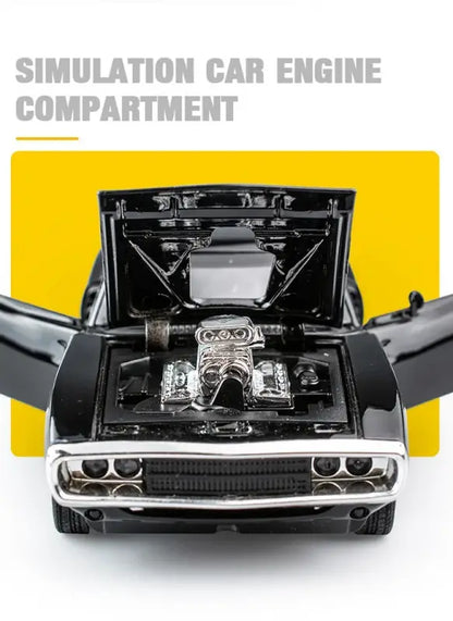 Charger 1970 1/32 – Metalowy Model Samochodu Die-Cast - Czarny z pudełkiem