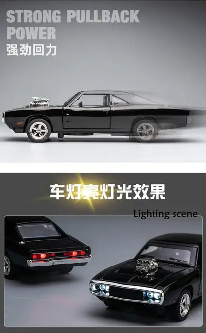 Charger 1970 1/32 – Metalowy Model Samochodu Die-Cast - Czarny z pudełkiem