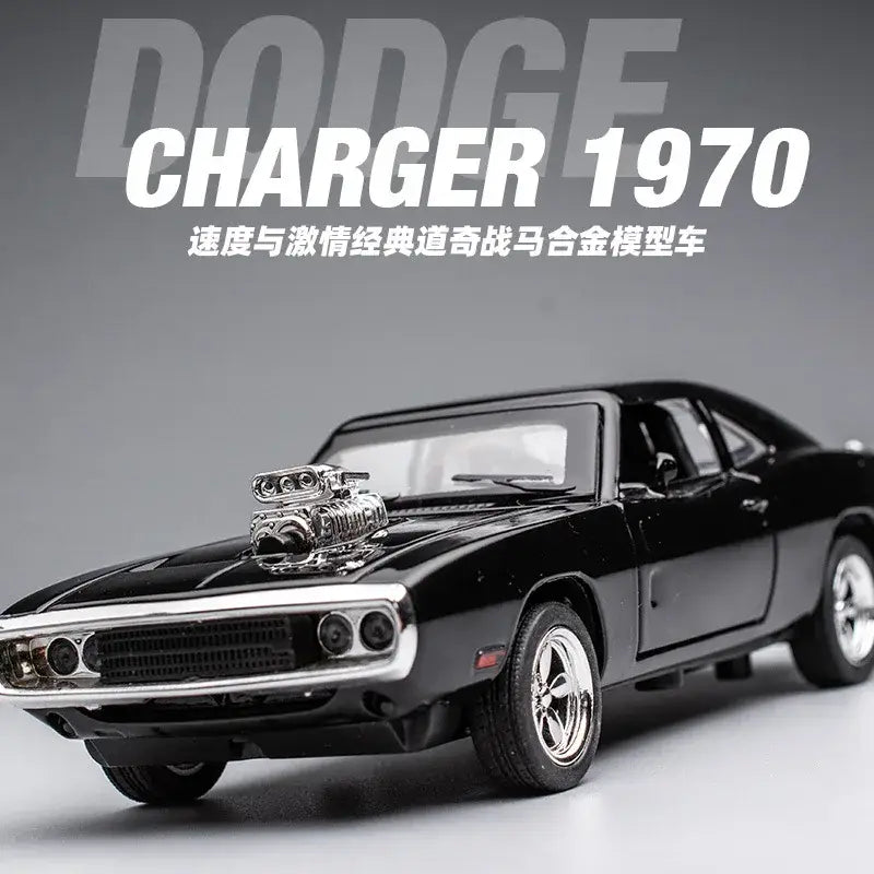 Charger 1970 1/32 – Metalowy Model Samochodu Die-Cast - Czarny z pudełkiem
