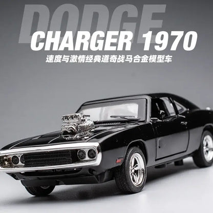 Charger 1970 1/32 – Metalowy Model Samochodu Die-Cast - Czarny z pudełkiem