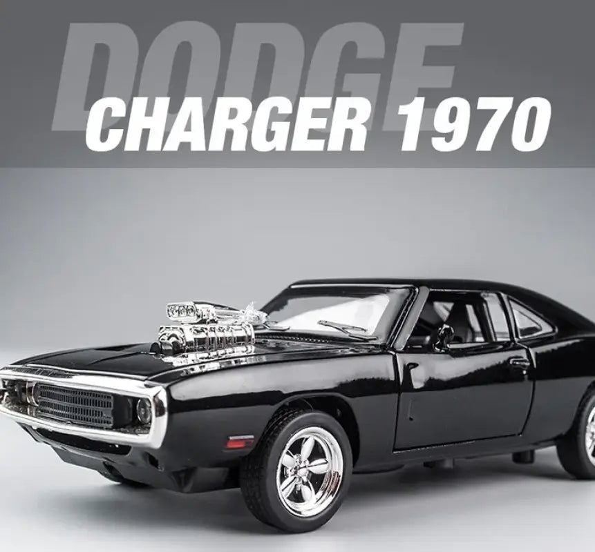 Charger 1970 1/32 – Metalowy Model Samochodu Die-Cast - Czarny z pudełkiem