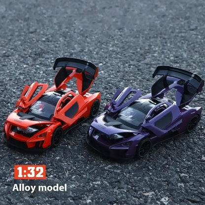 Chevrolet Camaro 1:32 – Metalowy Model z Otwieranymi Drzwiami i Efektami Dźwiękowymi - Niebieski