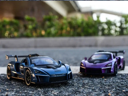 Chevrolet Camaro 1:32 – Metalowy Model z Otwieranymi Drzwiami i Efektami Dźwiękowymi - Niebieski