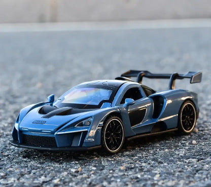 Chevrolet Camaro 1:32 – Metalowy Model z Otwieranymi Drzwiami i Efektami Dźwiękowymi - Niebieski