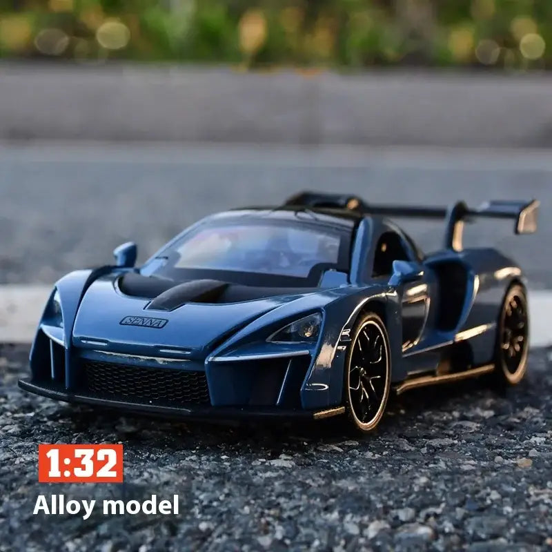 Chevrolet Camaro 1:32 – Metalowy Model z Otwieranymi Drzwiami i Efektami Dźwiękowymi - Niebieski
