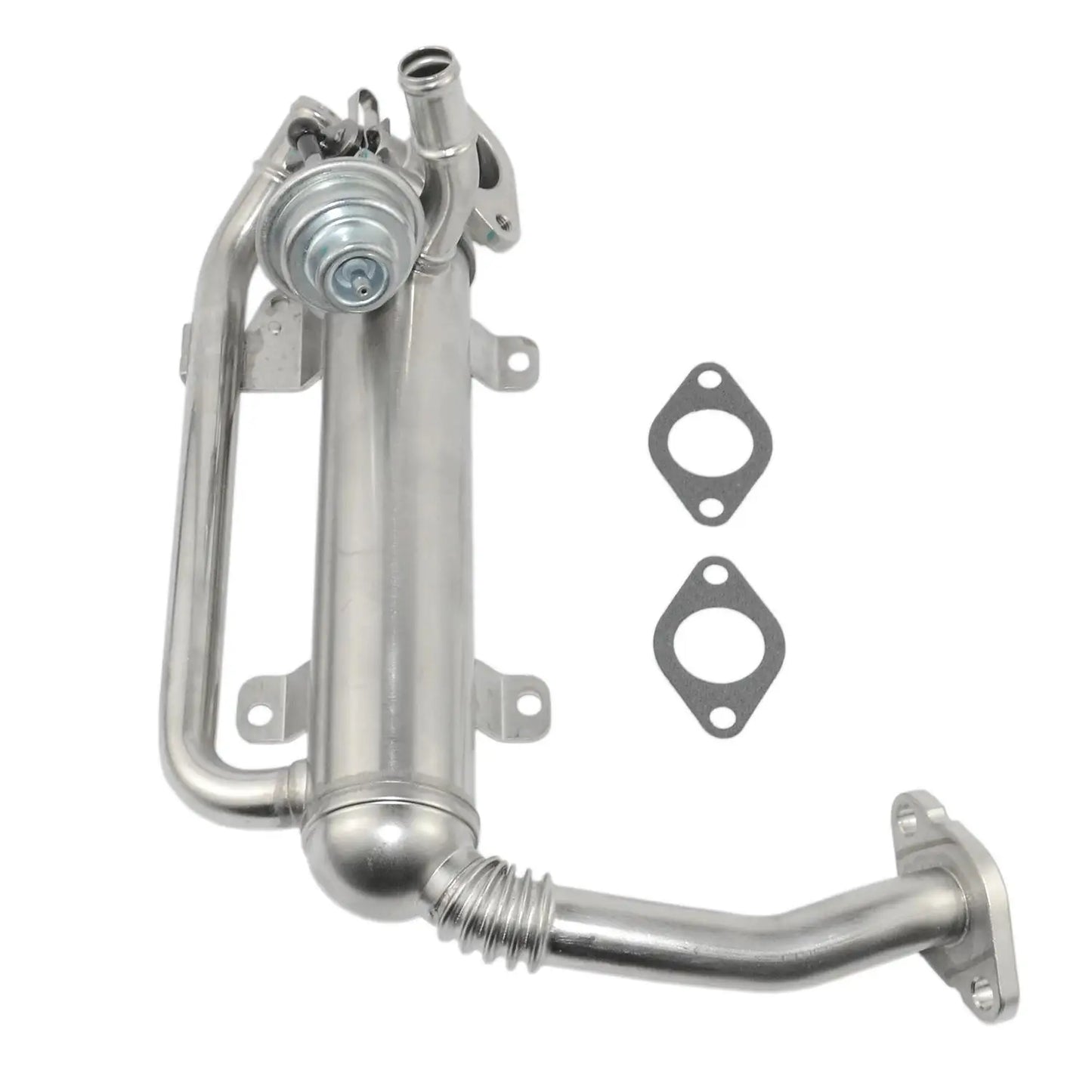 Metaliczne srebrne obudowa termostatu samochodowego ap01 03g131512g z elastycznym karbowanym przewodem do jetta tdi sedan 4-drzwi