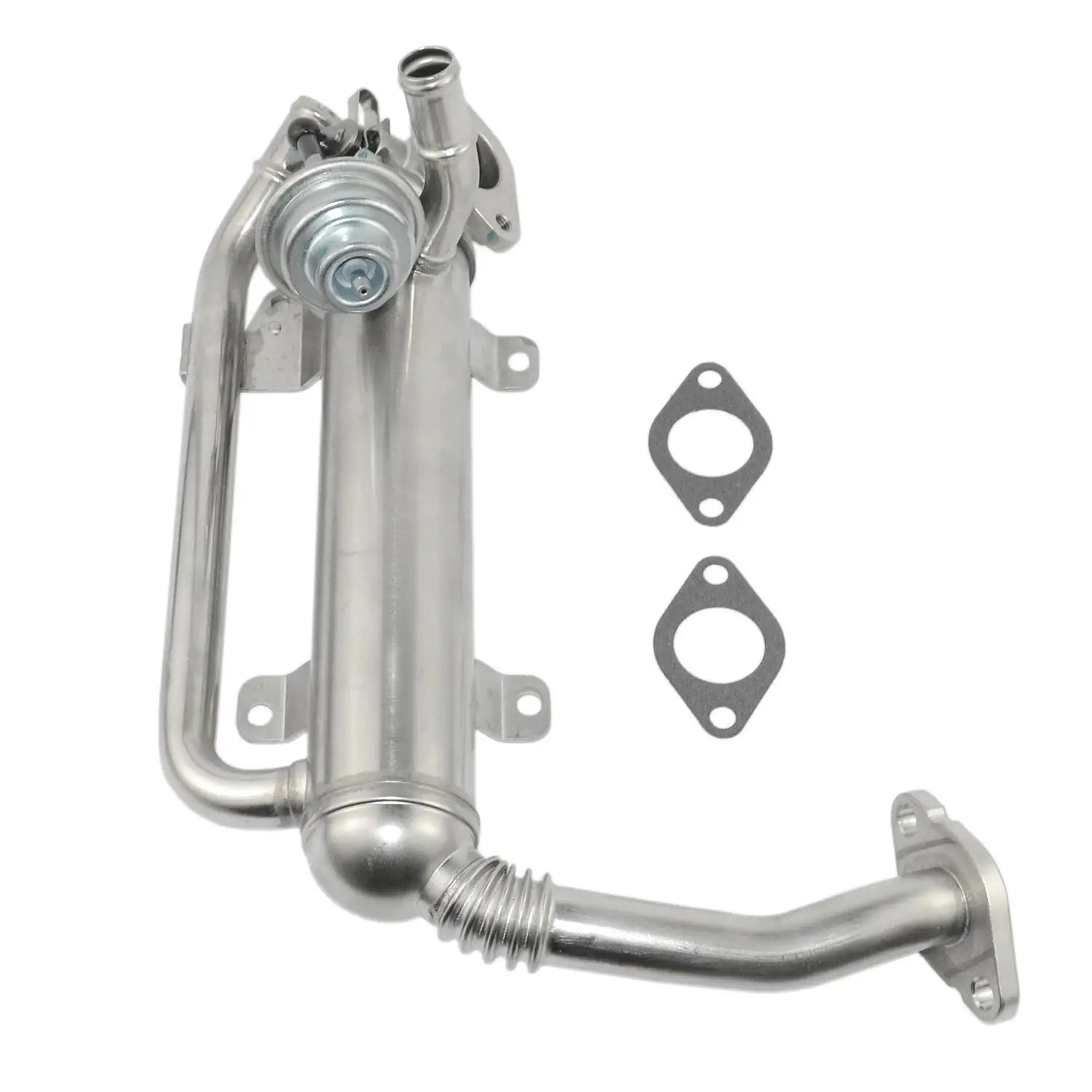 Metaliczne srebrne obudowa termostatu samochodowego ap01 03g131512g z elastycznym karbowanym przewodem do jetta tdi sedan 4-drzwi