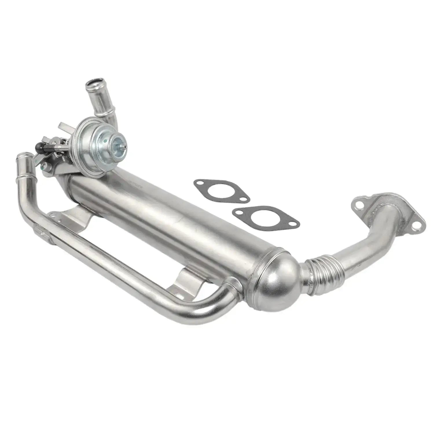 Srebrny metaliczny chłodnica zaworu egr ap01 03g131512g z czujnikiem temperatury i uszczelkami do jetta tdi sedan 4-drzwiowy