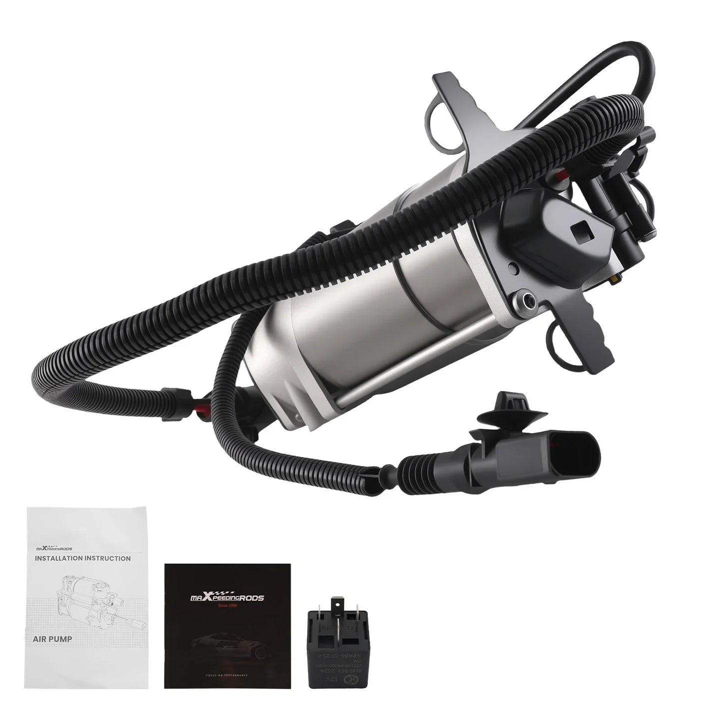 Compressor air suspension pump engine 6/8 cylinder 4E0616007 + relay For Audi A8