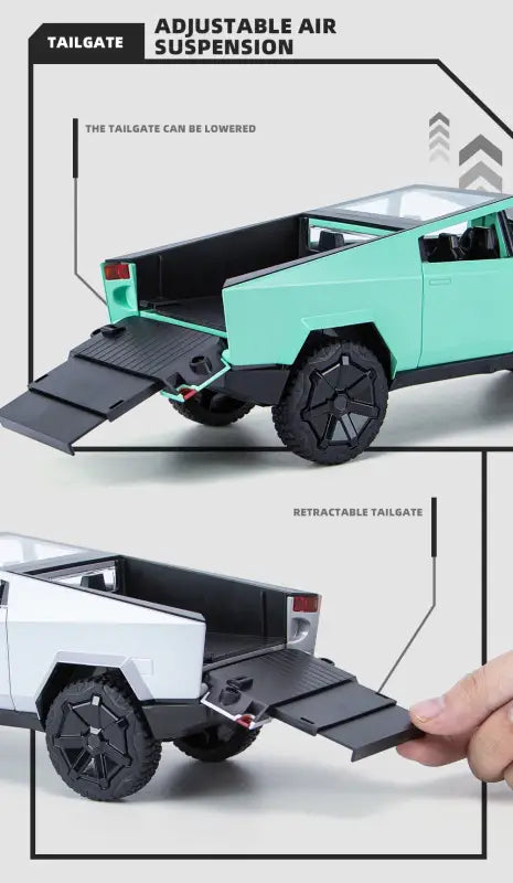 Cybertruck 1:24 – Metalowy Model Pickup z Dźwiękiem i Światłem