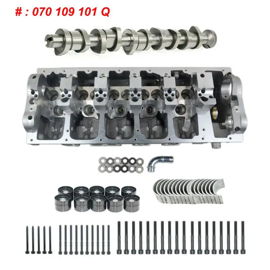 Cylinder Głowicy z Wałkiem Rozrządu i Zaworami do VW Multivan Transporter V T5 Touareg 2.5 TDI 070109101Q 070103673A