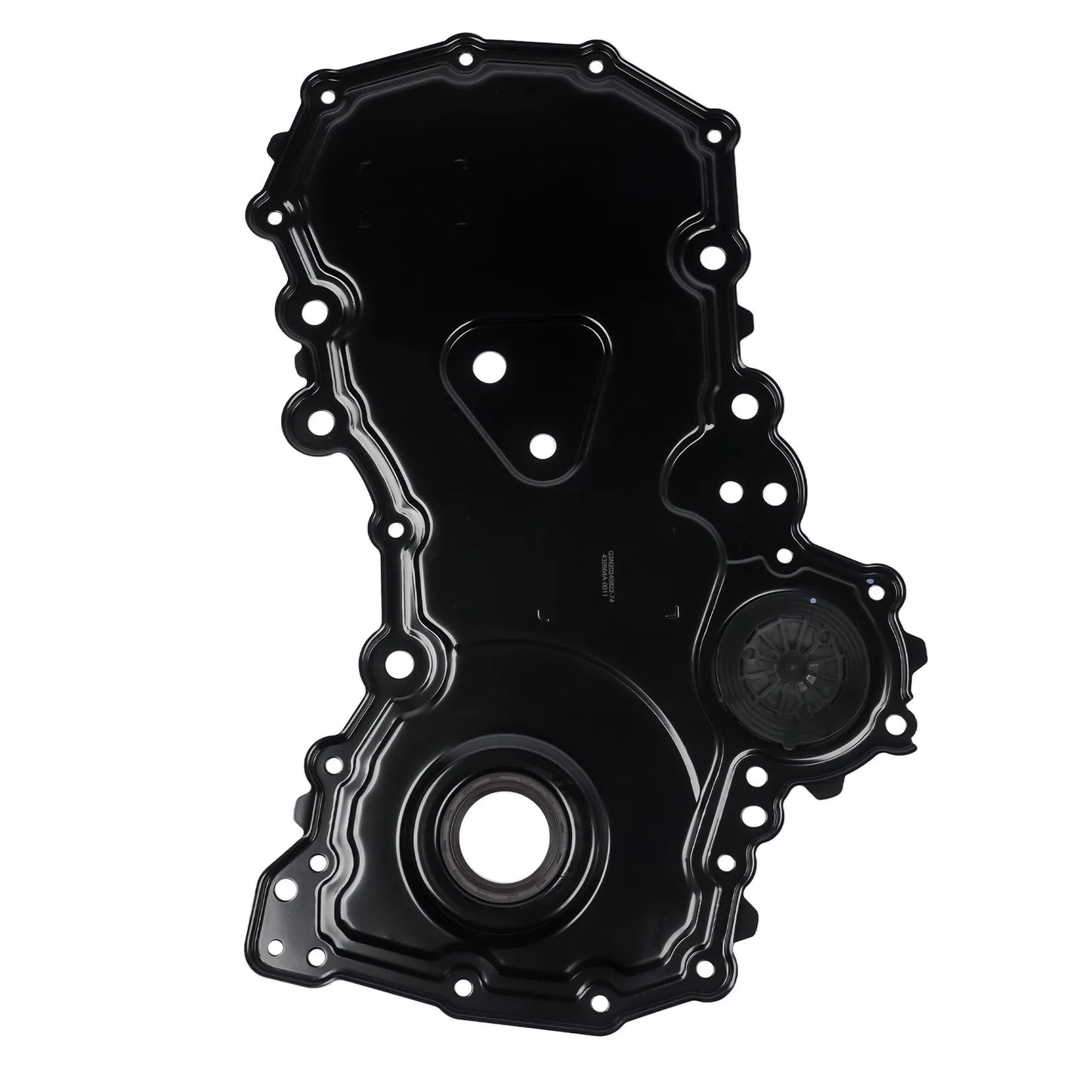 Czarna metalowa uszczelka miski olejowej z matowym wykończeniem do ford transit custom mk8 2.0 ecoblue