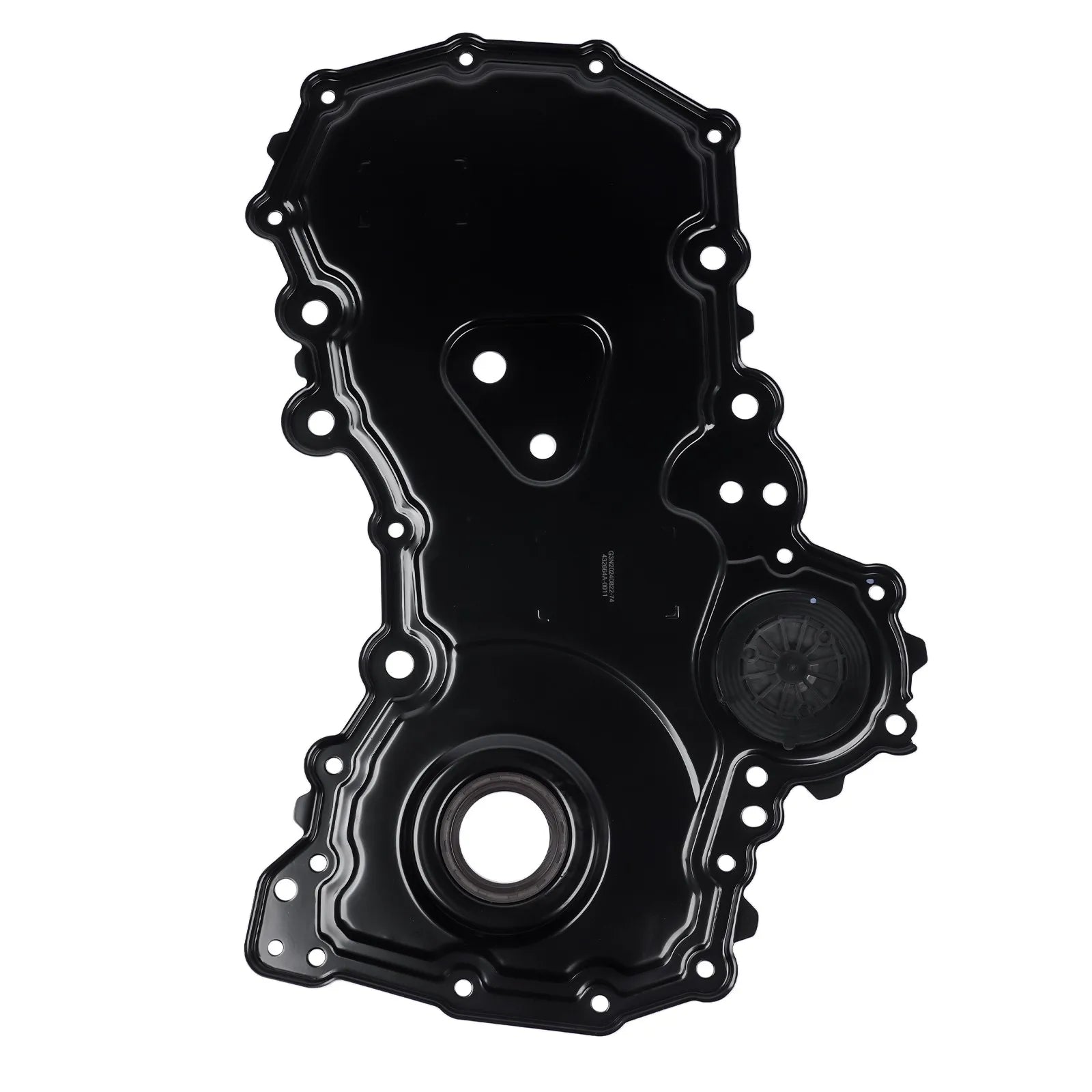 Czarna metalowa uszczelka miski olejowej z matowym wykończeniem do ford transit custom mk8 2.0 ecoblue