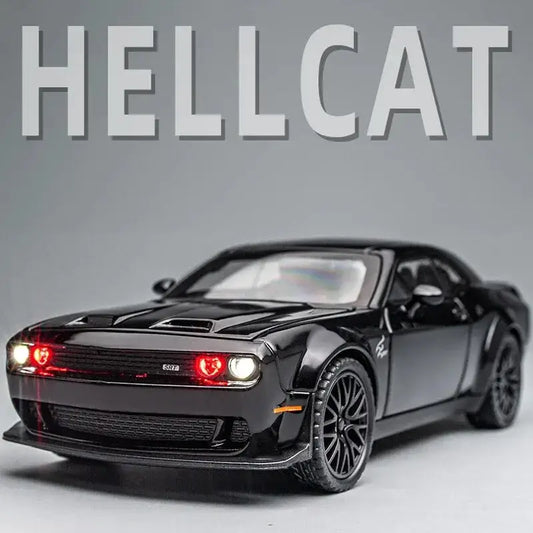 Dodge Challenger Hellcat 1:32 – Metalowy Model Samochodu z Efektami Dźwiękowymi i Świetlnymi