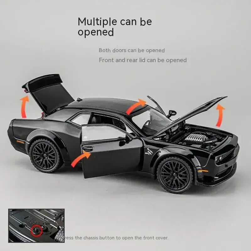 Dodge Challenger Hellcat 1:32 – Metalowy Model Z Efektami Dźwiękowymi
