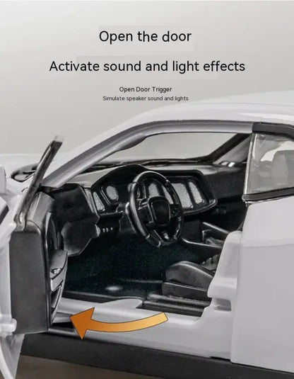 Dodge Challenger Hellcat 1:32 – Metalowy Model Z Efektami Dźwiękowymi