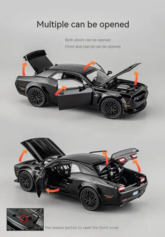 Dodge Challenger Hellcat 1:32 – Metalowy Model Z Efektami Dźwiękowymi