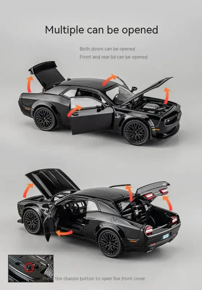 Dodge Challenger Hellcat 1:32 – Metalowy Model Z Efektami Dźwiękowymi