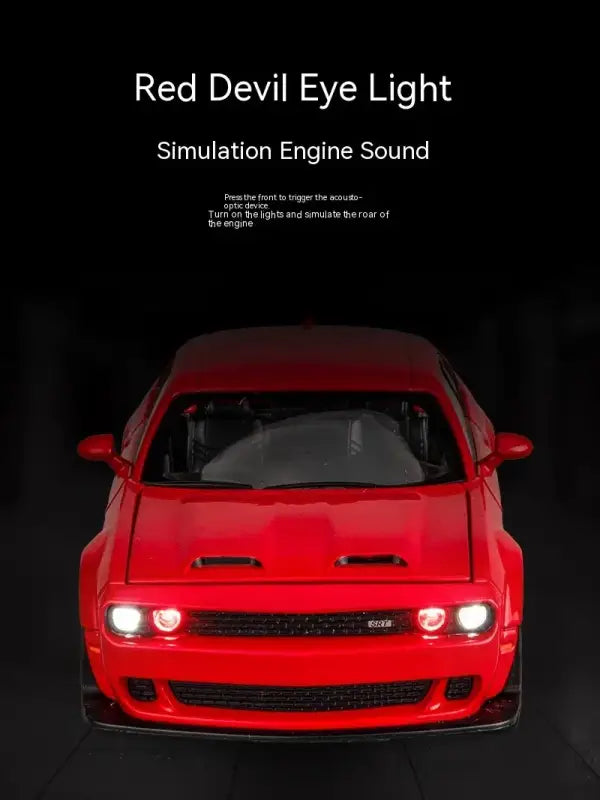 Dodge Challenger Hellcat 1:32 – Metalowy Model Z Efektami Dźwiękowymi