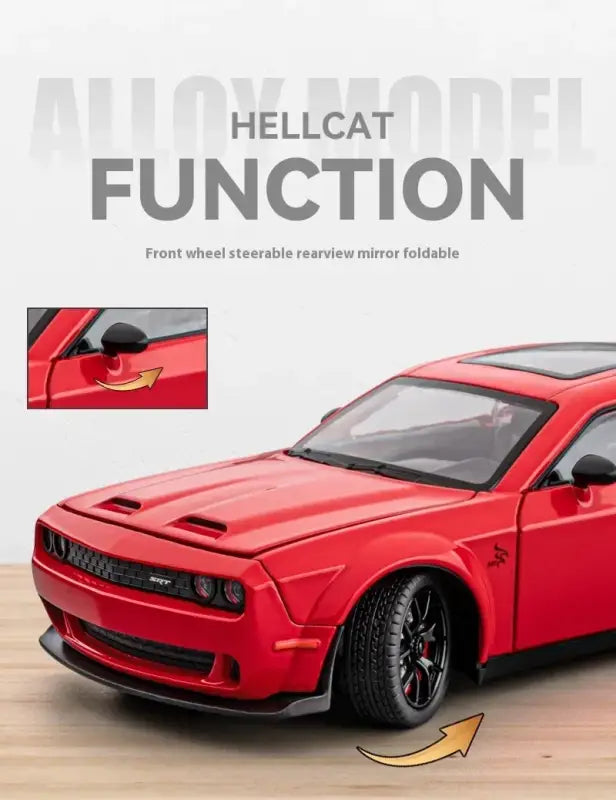 Dodge Challenger SRT Hellcat Redeye 1:24 – Metalowy Model Samochodu Muscularnego