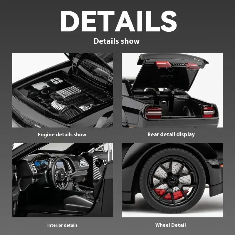 Dodge Challenger SRT Hellcat Redeye 1:24 – Metalowy Model Samochodu Muscularnego