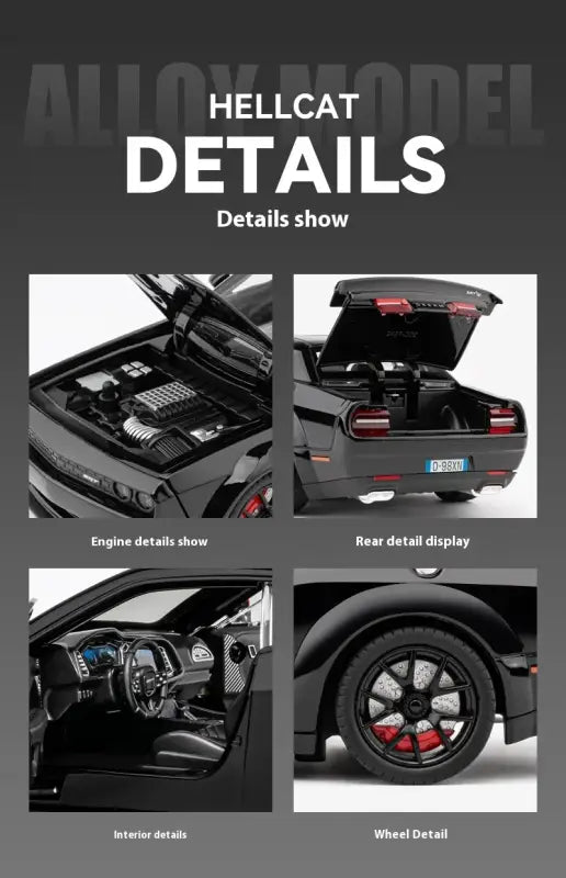 Dodge Challenger SRT Hellcat Redeye 1:24 – Metalowy Model Samochodu Muscularnego
